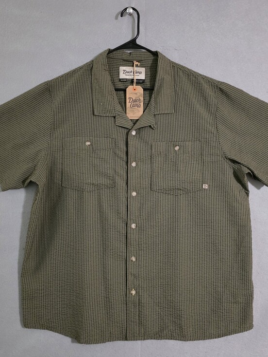 Duck Camp Other - NWT Duck Camp Mens Moss Coastal Seersucker Short Sleeve Button Up Shirt Size 3XL